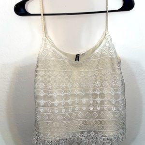 Lacy White H&M tank top